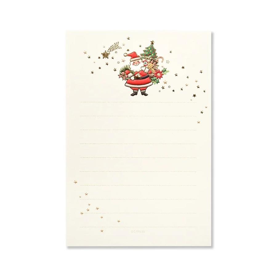G.C.PRESS　メッセージレターセット　サンタクロース　032-02｜文房具 Xmas christmas シンプル ワンポイント |  | 01