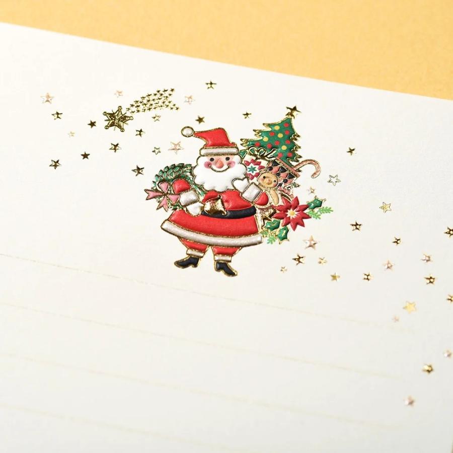 G.C.PRESS　メッセージレターセット　サンタクロース　032-02｜文房具 Xmas christmas シンプル ワンポイント |  | 05