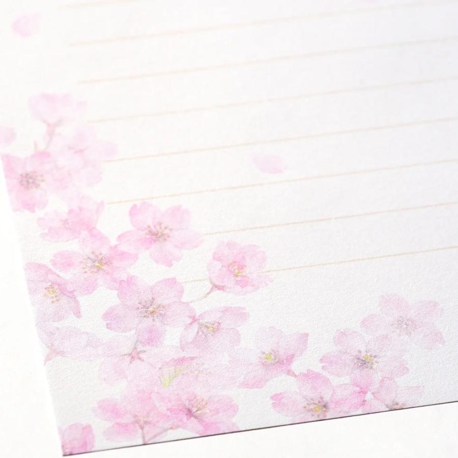 G.C.PRESS　ミニレターセット　チェリーブロッサム　イン　ザ　モーニング　サン　032-11｜文房具 桜柄 サクラ ピンク 和風 花柄 |  | 05