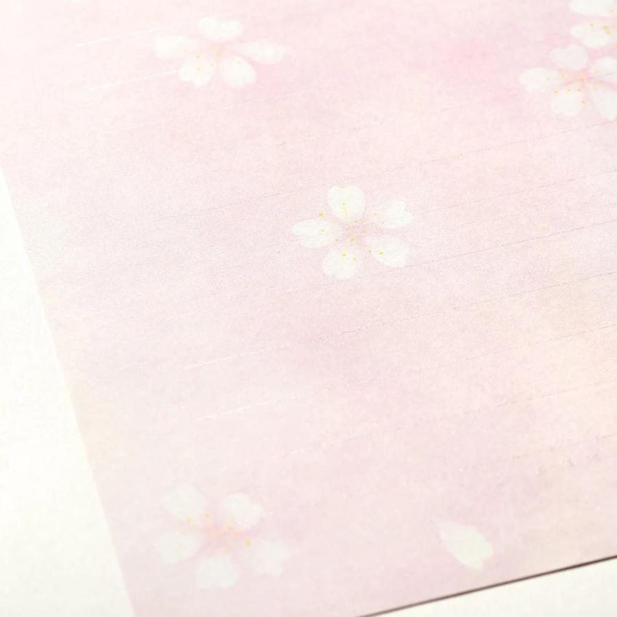 G.C.PRESS　レターセット　サクラレター　035-12｜文房具 桜柄 櫻 サクラ ピンク 和風 花柄 |  | 08
