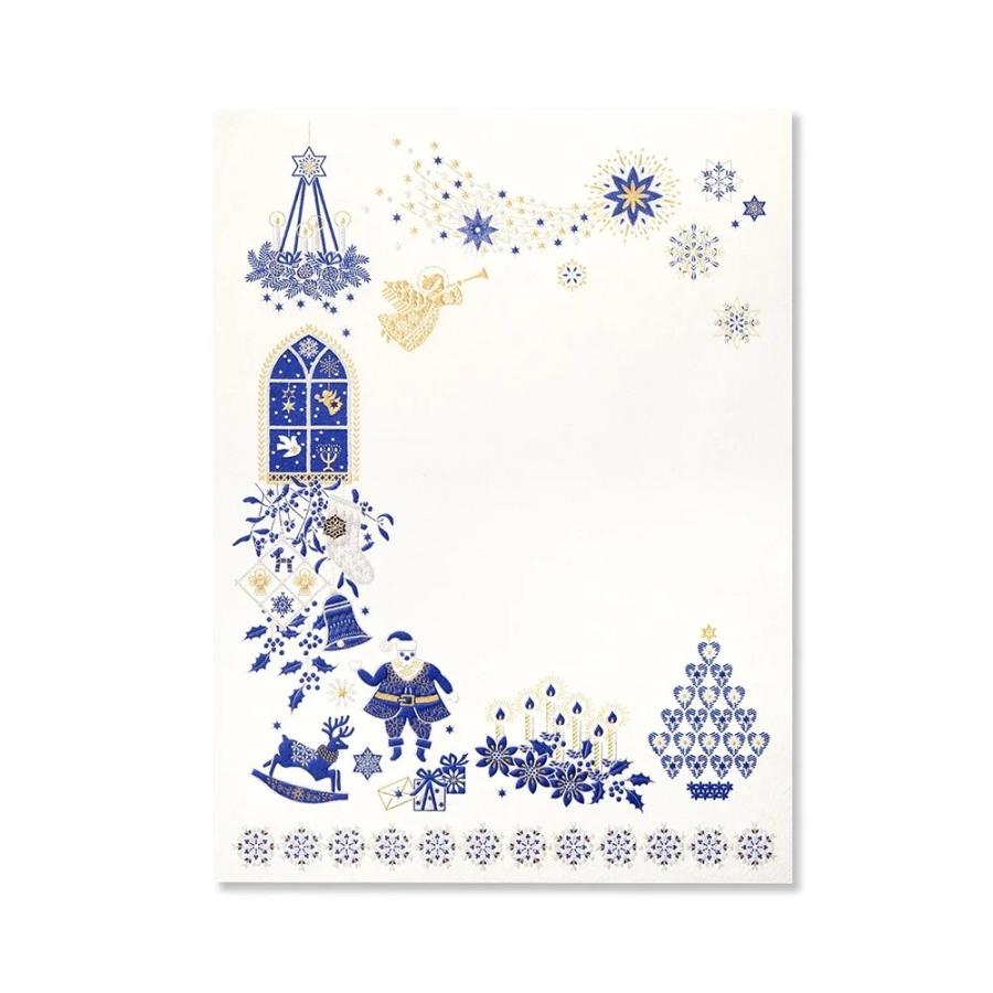 G.C.PRESS　レターセット　ＴＯ　ＷＩＳＨ　ＹＯＵ　ブルー　035-20｜文房具 Xmas christmas シンプル ワンポイント |  | 01