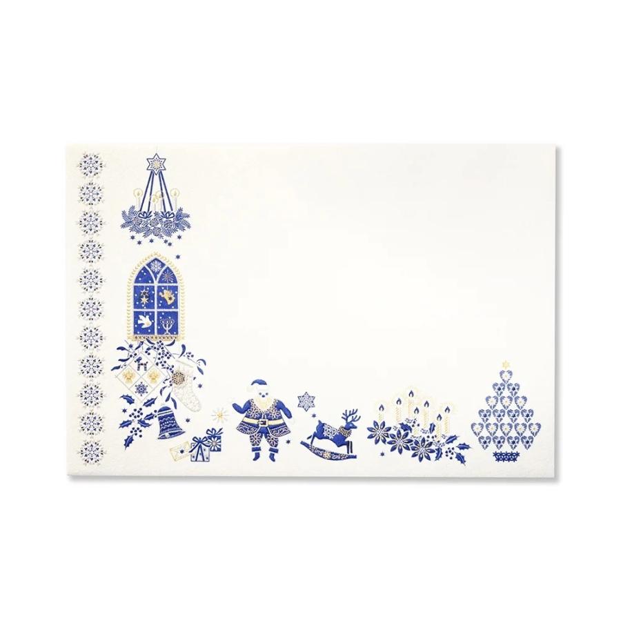 G.C.PRESS　レターセット　ＴＯ　ＷＩＳＨ　ＹＯＵ　ブルー　035-20｜文房具 Xmas christmas シンプル ワンポイント |  | 02