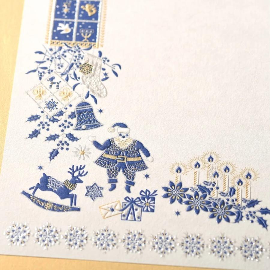 G.C.PRESS　レターセット　ＴＯ　ＷＩＳＨ　ＹＯＵ　ブルー　035-20｜文房具 Xmas christmas シンプル ワンポイント |  | 04