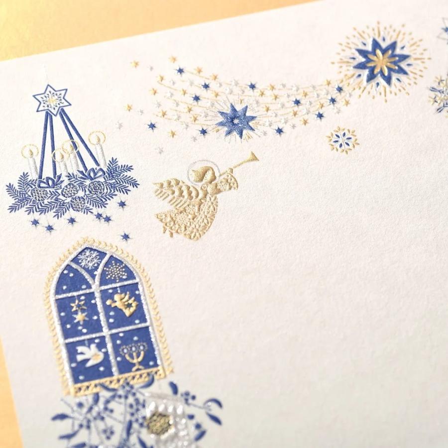 G.C.PRESS　レターセット　ＴＯ　ＷＩＳＨ　ＹＯＵ　ブルー　035-20｜文房具 Xmas christmas シンプル ワンポイント |  | 05