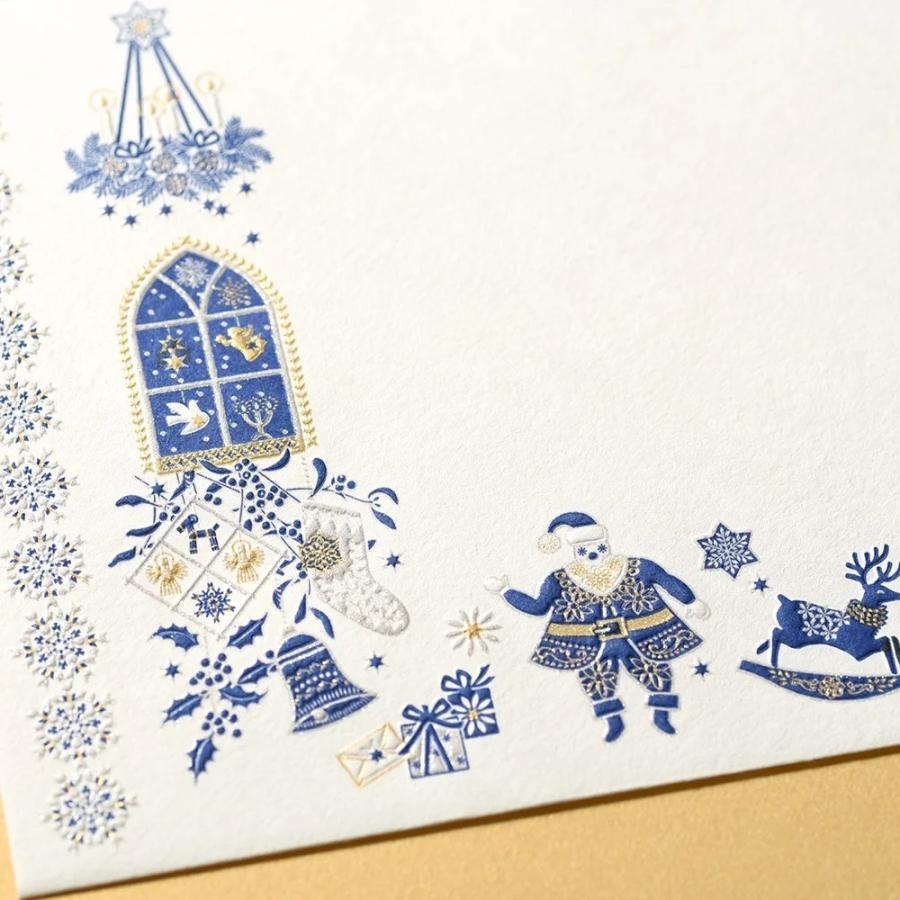 G.C.PRESS　レターセット　ＴＯ　ＷＩＳＨ　ＹＯＵ　ブルー　035-20｜文房具 Xmas christmas シンプル ワンポイント |  | 06