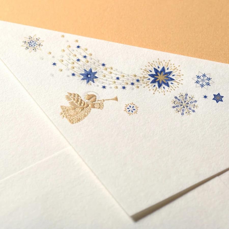 G.C.PRESS　レターセット　ＴＯ　ＷＩＳＨ　ＹＯＵ　ブルー　035-20｜文房具 Xmas christmas シンプル ワンポイント |  | 07