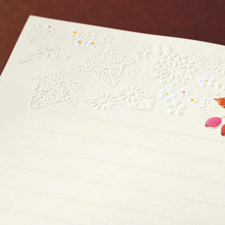 G.C.PRESS　レターセット　シエル　オートンヌ　035-23｜文房具 秋柄 葡萄 紅葉 秋の花 実りの秋 植物 |  | 06