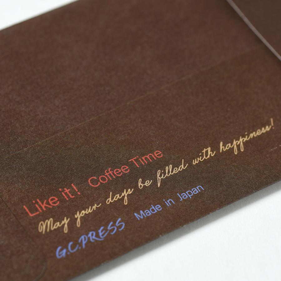 G.C.PRESS　ポチ袋　きもち　コーヒー　LIKE IT!　060-87｜お祝 お礼 お小遣い 誕生日 入学祝 卒業祝 心づけ 金箔 |  | 03