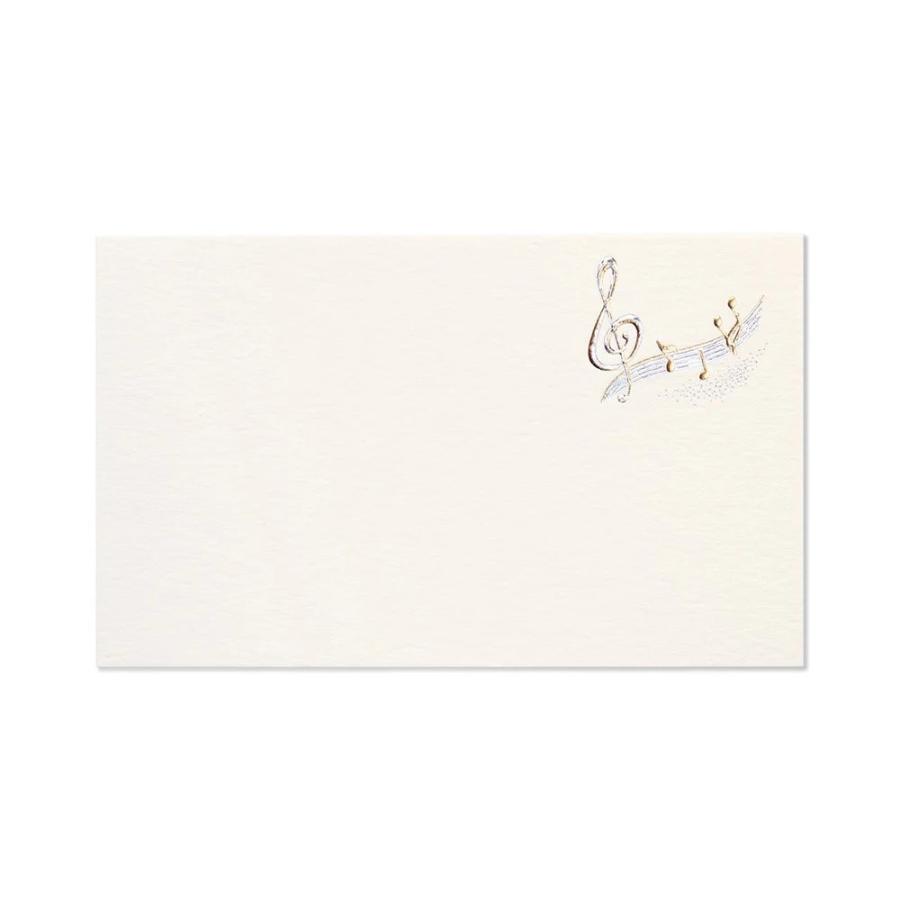 G.C.PRESS　ミニメッセージカード　ト音記号　077-48｜文房具 ワンポイント 上品 シンプル 音符モチーフ | 