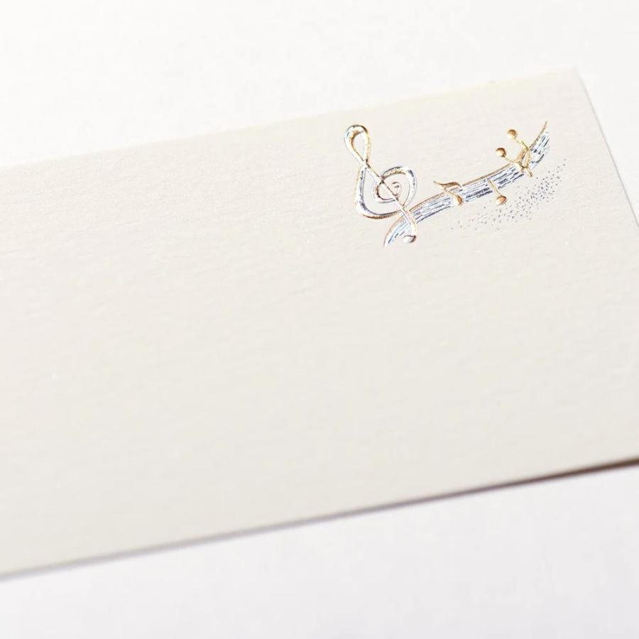 G.C.PRESS　ミニメッセージカード　ト音記号　077-48｜文房具 ワンポイント 上品 シンプル 音符モチーフ |  | 01
