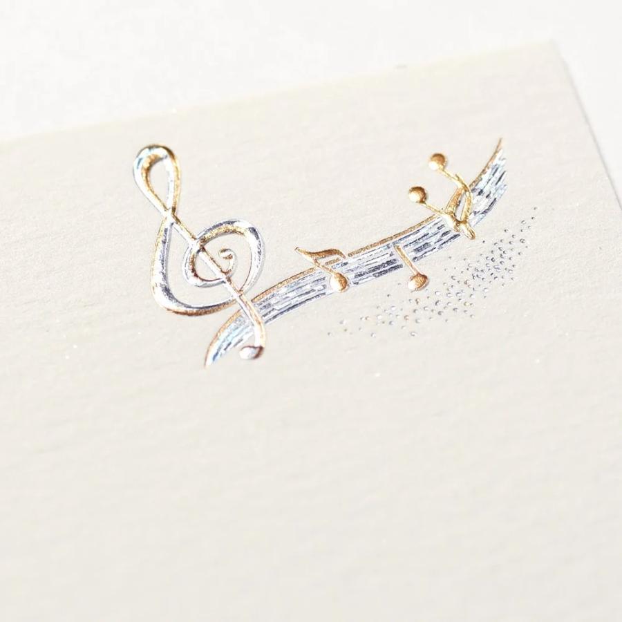 G.C.PRESS　ミニメッセージカード　ト音記号　077-48｜文房具 ワンポイント 上品 シンプル 音符モチーフ |  | 02