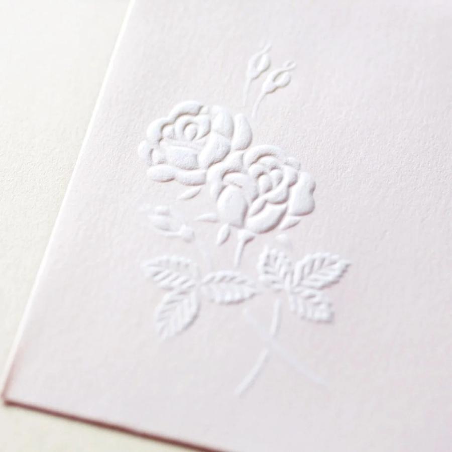 G.C.PRESS　ミニメッセージカード用封筒　エンボス　バラ　078-90｜文房具 薔薇 花柄 エンボス 母の日 華やか ピンク |  | 03