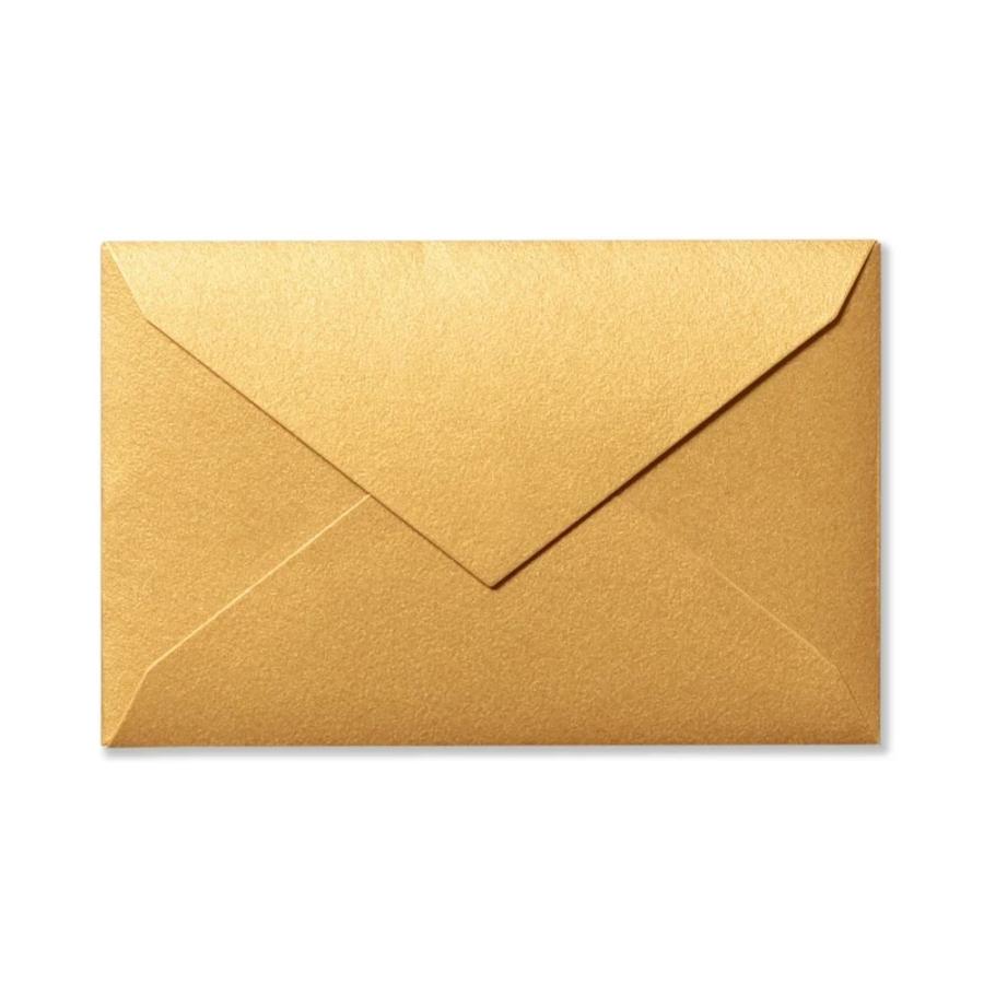 G.C.PRESS　ミニメッセージカード封筒　ゴールド　079-27｜文房具 結婚式 クリスマス 金 上品 シンプル カラー封筒 | 