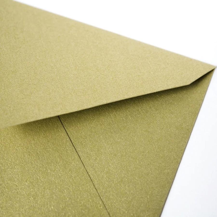G.C.PRESS　ふみ揃えカラー封筒　シャンパンゴールド　082-51｜文房具 結婚式 クリスマス 金 上品 シンプル カラー封筒 |  | 02