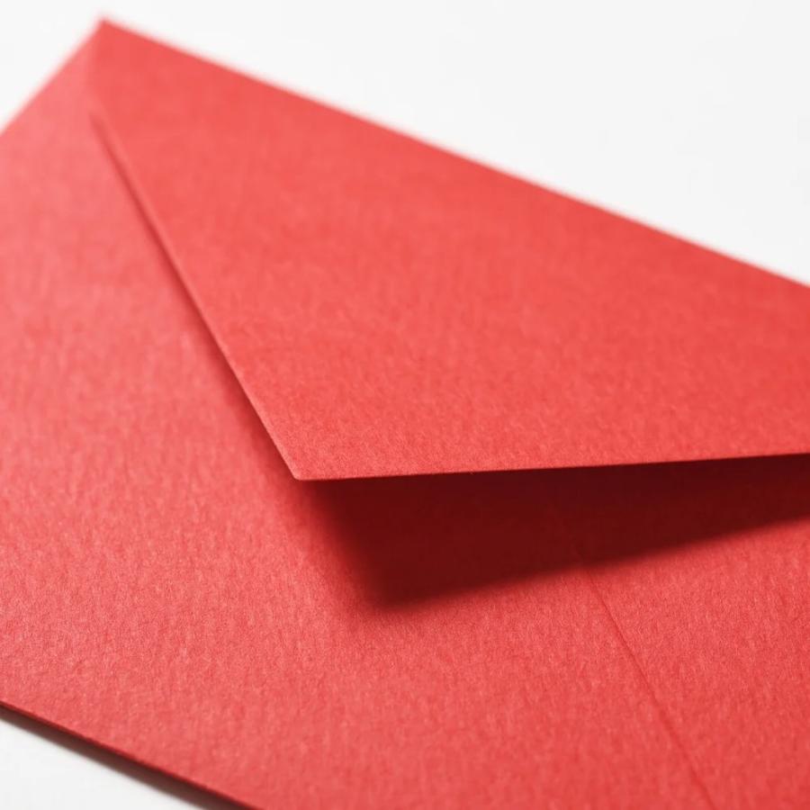 G.C.PRESS　ふみ揃えカラー封筒　ピュアレッド　082-52｜文房具 カラー封筒 ミニ封筒 赤 あか レッド 赤い封筒 シンプル |  | 02