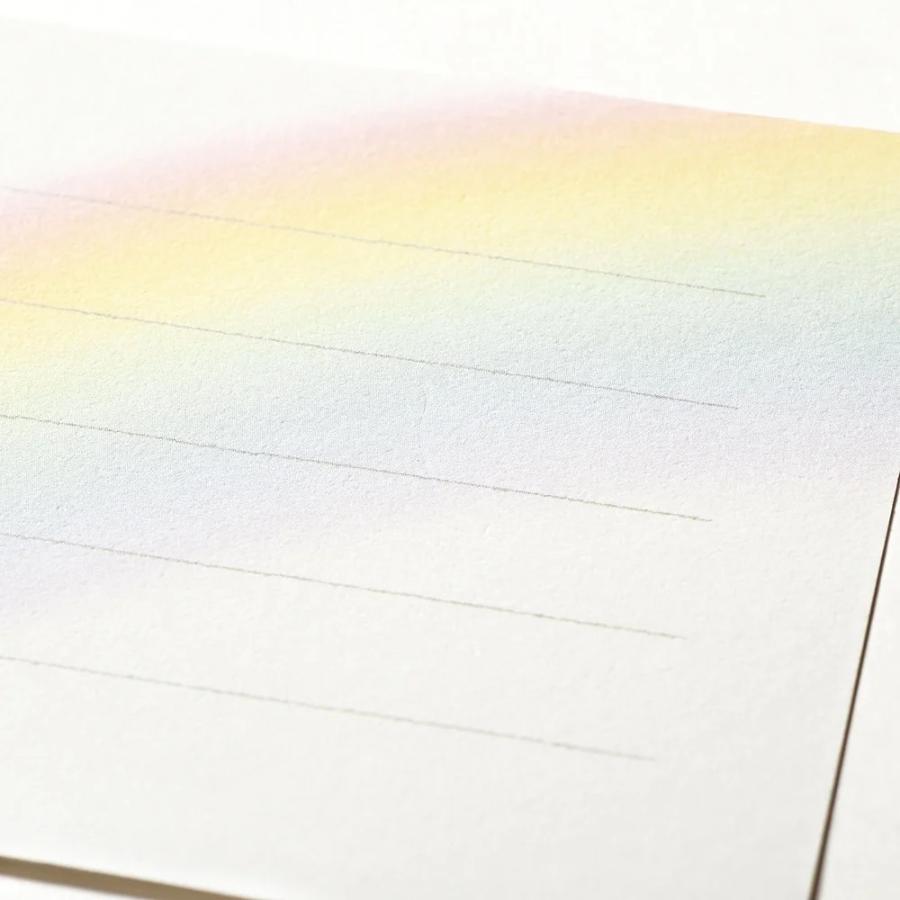 G.C.PRESS ふみ揃え便箋 レインボー 084-47｜文房具 ラッキーモチーフ
