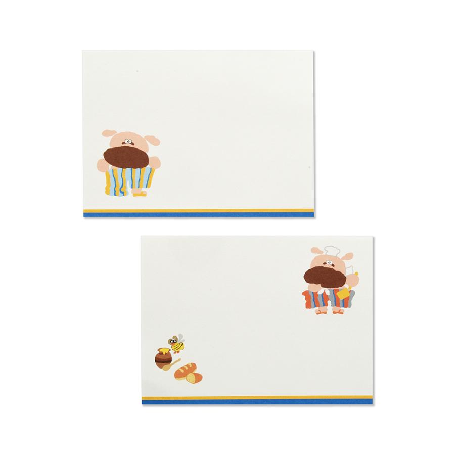 G.C.PRESS　ふみ揃え便箋　コッペパンツ　084-71｜メッセージカード グリーティングカード ギフト 犬 パン屋 コッペパン |  | 01