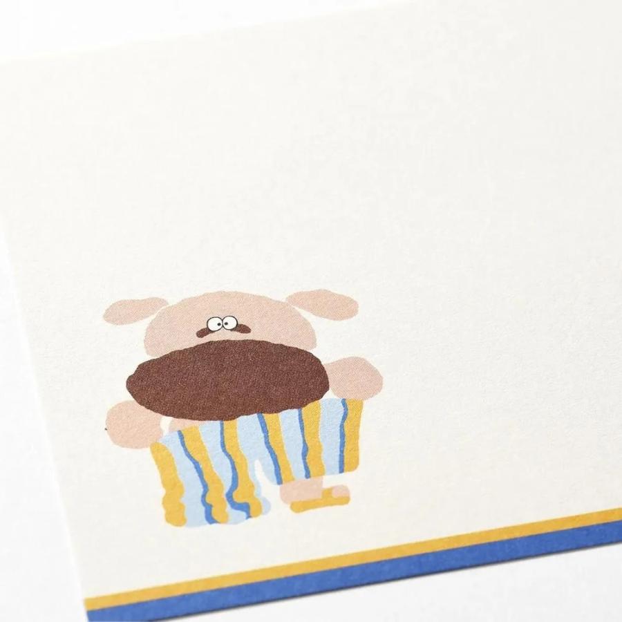 G.C.PRESS　ふみ揃え便箋　コッペパンツ　084-71｜メッセージカード グリーティングカード ギフト 犬 パン屋 コッペパン |  | 02