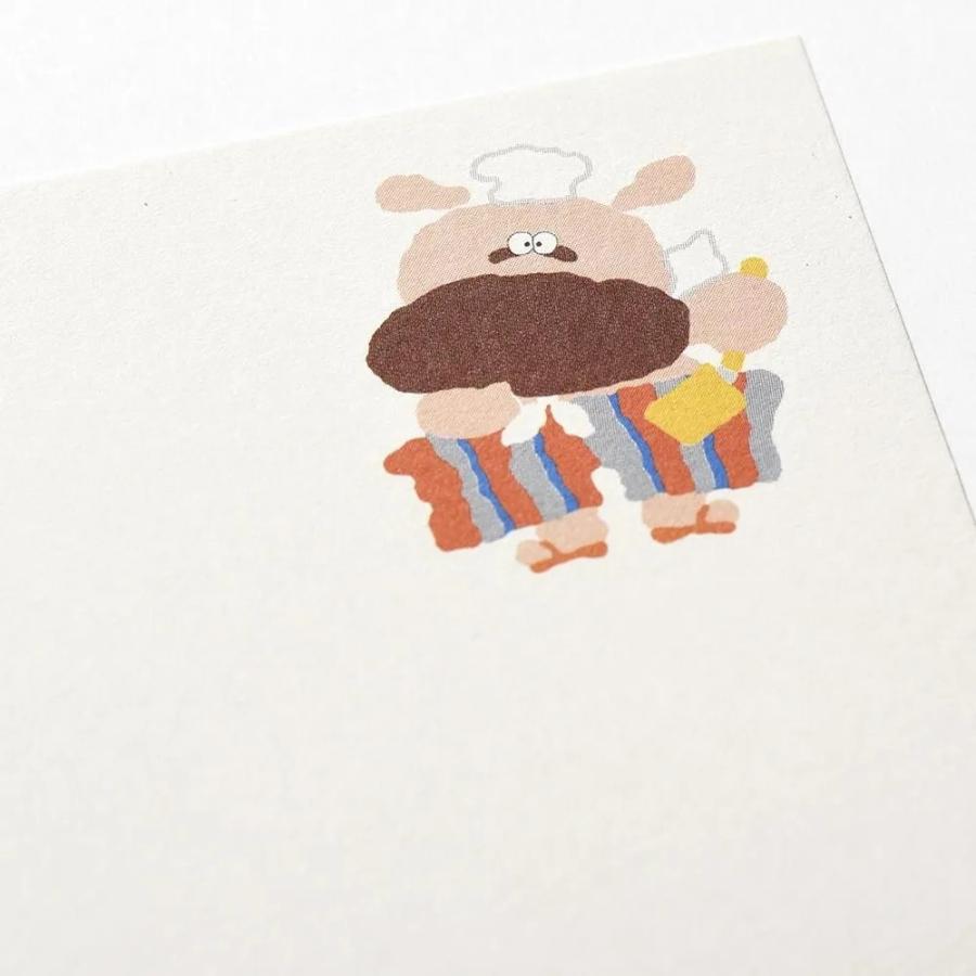 G.C.PRESS　ふみ揃え便箋　コッペパンツ　084-71｜メッセージカード グリーティングカード ギフト 犬 パン屋 コッペパン |  | 03