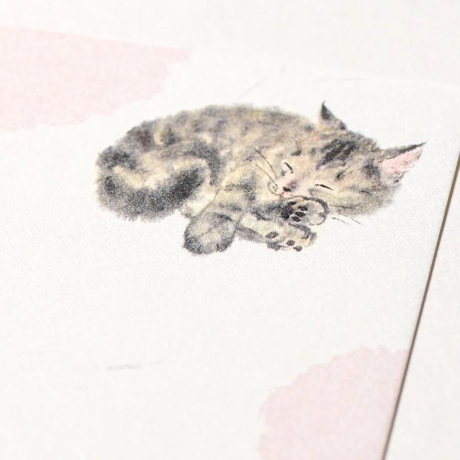 G.C.PRESS　一筆箋　ねこじかん　095-24｜文房具 和風 和柄 水墨画 かわいい 動物 三毛猫 キジトラ |  | 03