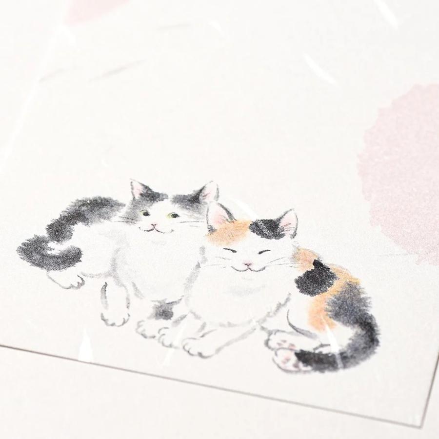 G.C.PRESS　一筆箋　ねこじかん　095-24｜文房具 和風 和柄 水墨画 かわいい 動物 三毛猫 キジトラ |  | 04