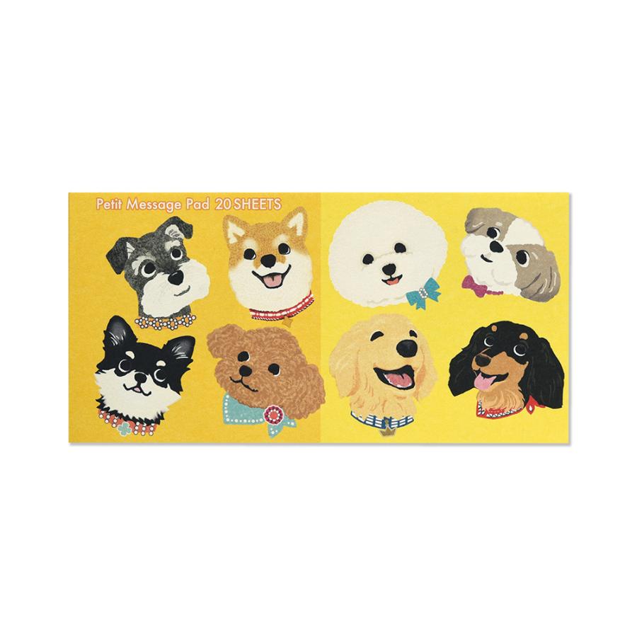 G.C.PRESS　プチメッセージパッド　ＩＮＵ　095-26｜便箋 一筆箋 犬 いぬトイプードル チワワ シバ ダックス ピジョンフリーゼ | 