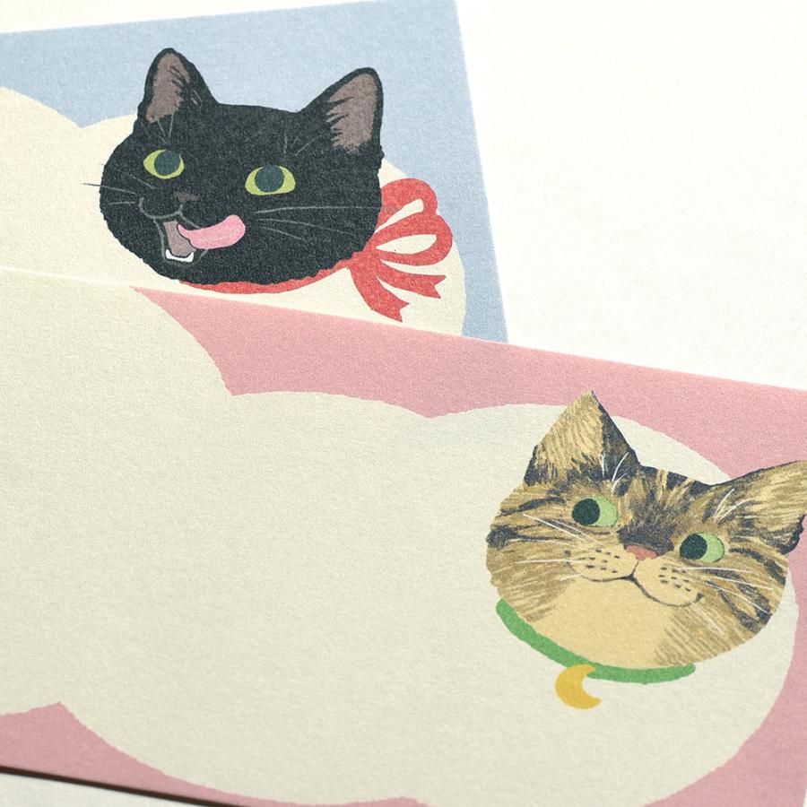G.C.PRESS　プチメッセージパッド　ＮＥＫＯ　095-27｜便箋 一筆箋 猫 ねこ ハチワレ キジトラ サバトラ 黒ネコ 茶トラ 黒猫 |  | 06