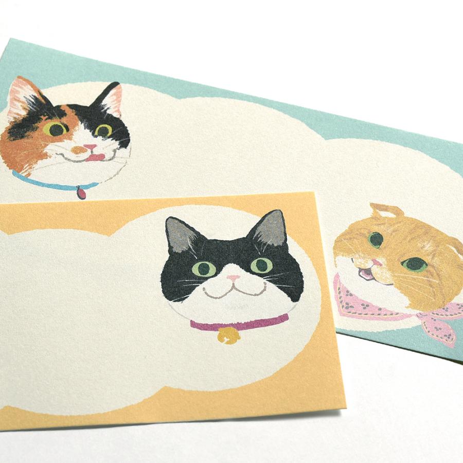 G.C.PRESS　プチメッセージパッド　ＮＥＫＯ　095-27｜便箋 一筆箋 猫 ねこ ハチワレ キジトラ サバトラ 黒ネコ 茶トラ 黒猫 |  | 08