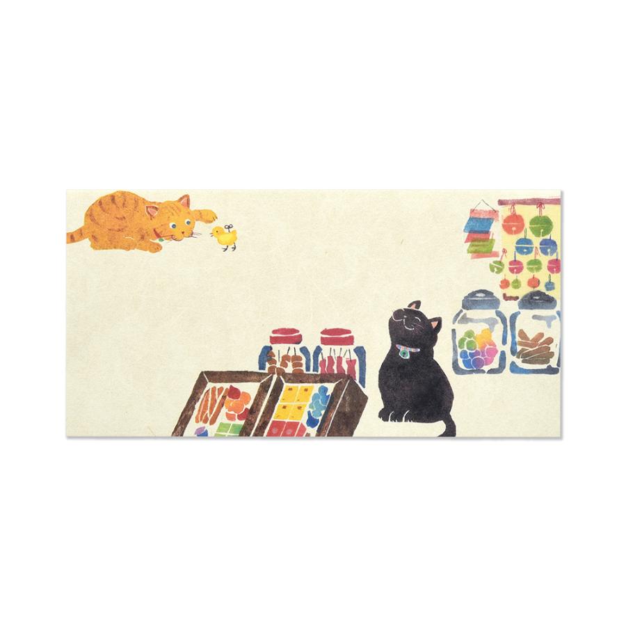 G.C.PRESS　プチメッセージパッド　うちの猫　095-28｜便箋 一筆箋 猫 ねこ ハチワレ キジトラ サバトラ 黒ネコ 茶トラ 黒猫 |  | 04