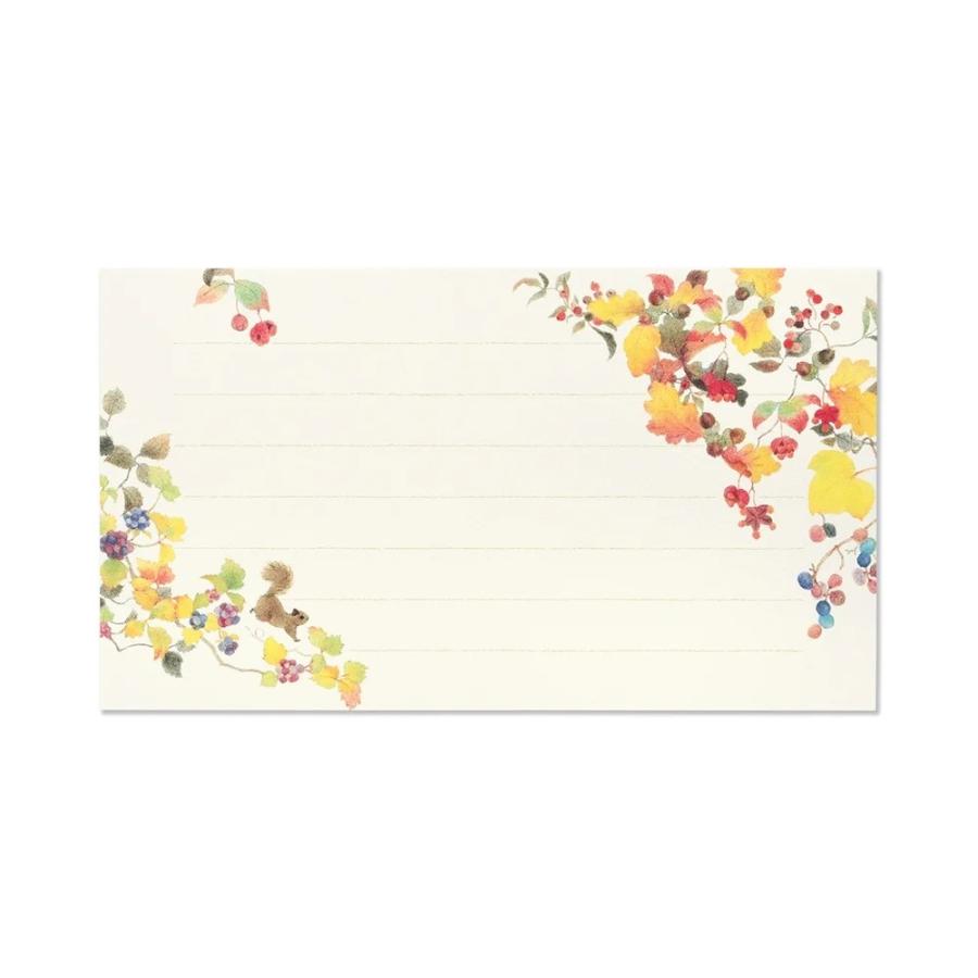 G.C.PRESS　一筆箋　ソング　オブ　オータム　097-53｜文房具 洋風 秋柄 秋の便箋 秋柄便箋 秋の柄 |  | 01