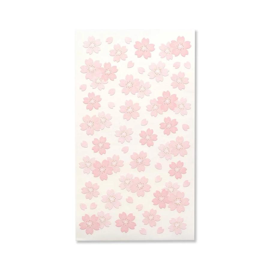 G.C.PRESS　シール　パールチェリー　130-74｜文房具 デコレーション 春 きらきら かわいい 花 植物 サクラ 季節 | 