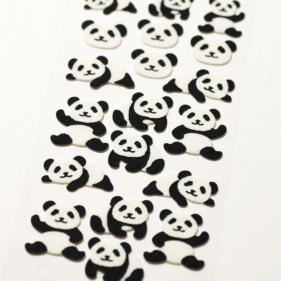 パンダシール G.C.PRESS シール 起毛 パンダ 133-39｜文房具 デコレーション