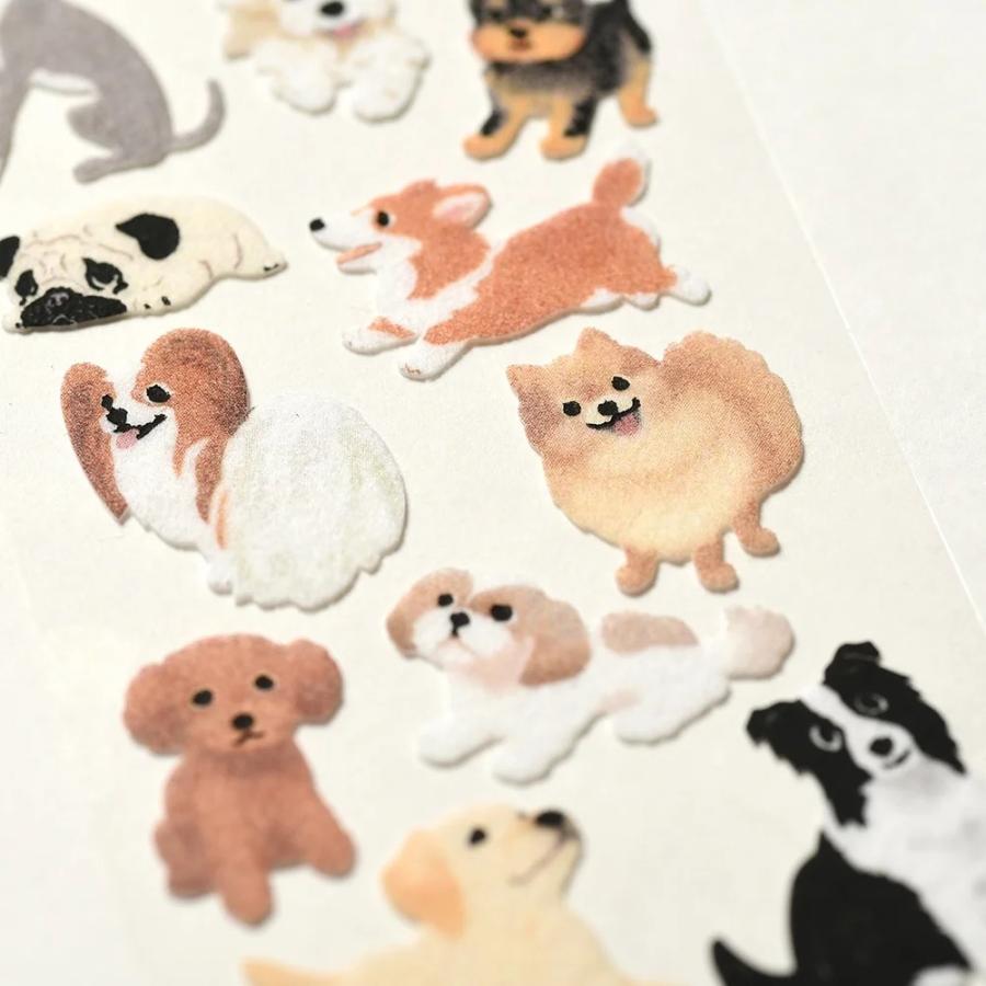 G.C.PRESS　シール　起毛　犬と一緒　133-50｜文房具 デコレーション ペット 愛犬 いぬ フワフワ かわいい 動物 |  | 02