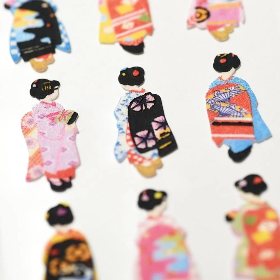 G.C.PRESS シール 起毛 舞妓 133-58｜文房具 デコレーション maiko