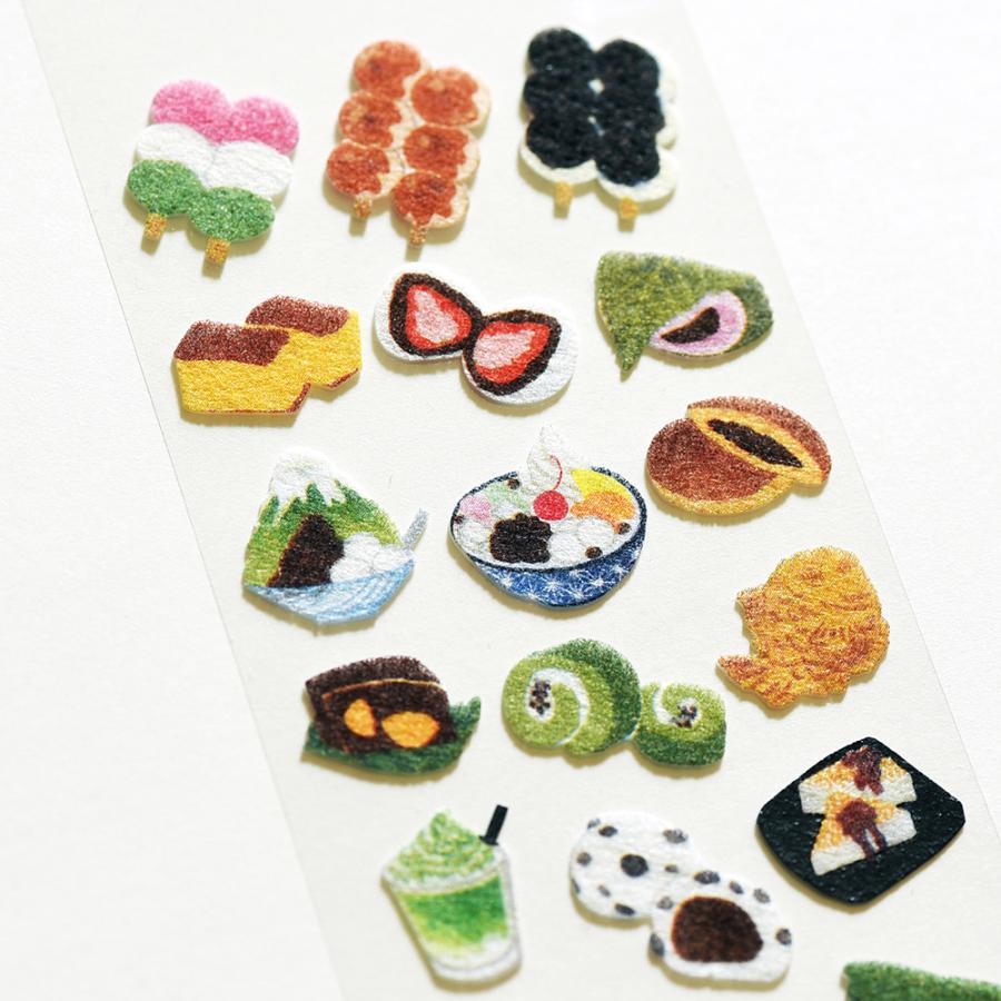 G.C.PRESS　シール　起毛　ジャパニーズフード　133-83｜シール 和菓子 和食 寿司 おにぎり デコレーション ギフト 日本土産 |  | 01