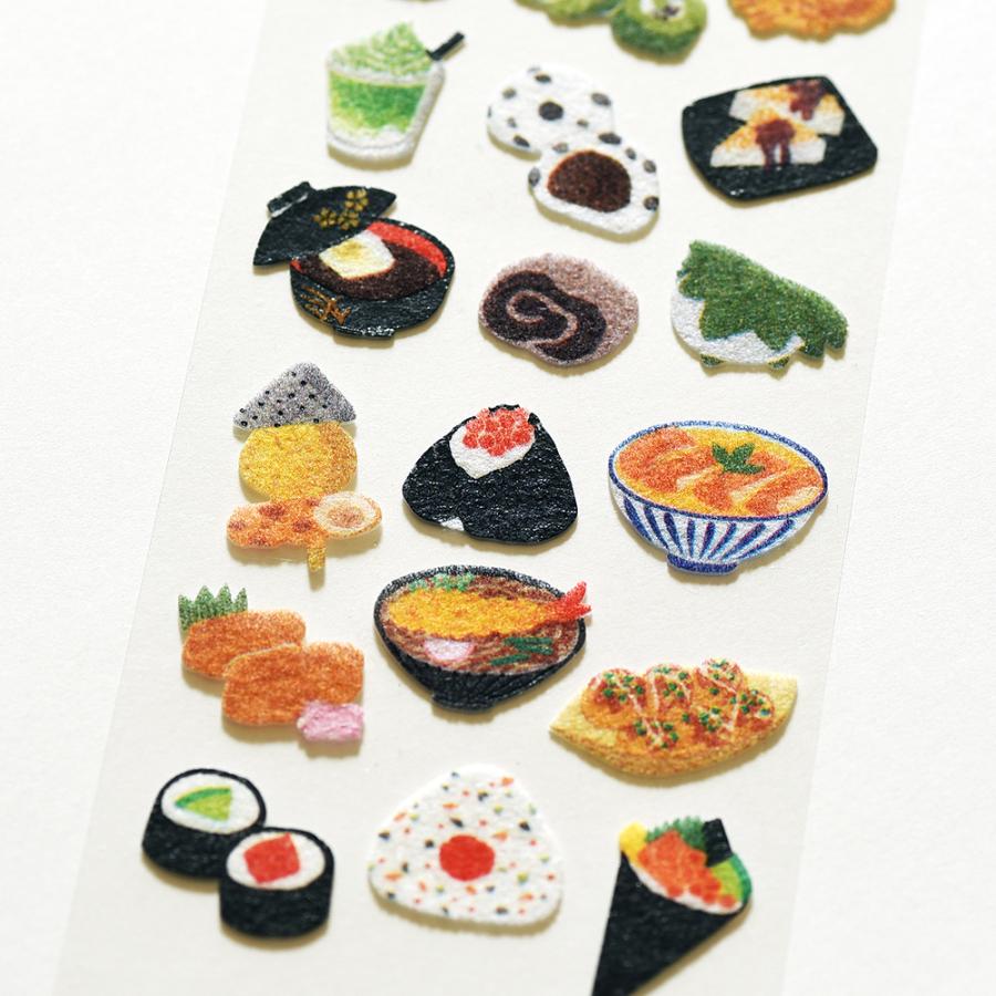 G.C.PRESS　シール　起毛　ジャパニーズフード　133-83｜シール 和菓子 和食 寿司 おにぎり デコレーション ギフト 日本土産 |  | 02