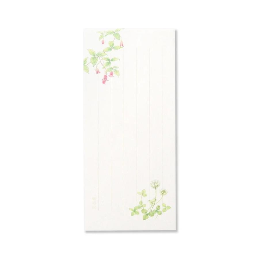 G.C.PRESS　一筆箋　紙司撰　四季の散歩道・藍　249-41｜文房具 花柄 和風 和紙 水彩画 草花 植物 |  | 04