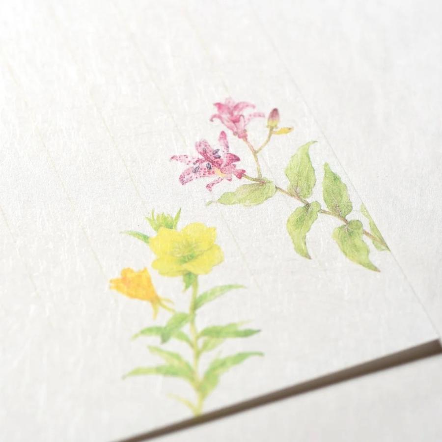 G.C.PRESS　一筆箋　紙司撰　四季の散歩道・藍　249-41｜文房具 花柄 和風 和紙 水彩画 草花 植物 |  | 06