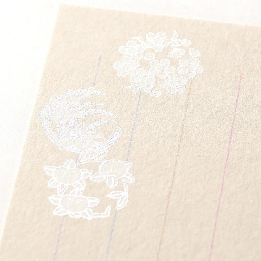 G.C.PRESS　一筆箋　紙司撰　花丸文　タテ罫　249-43｜文房具 伝統模様 和柄 和風 和紙 日本 花柄 植物 草花 |  | 03