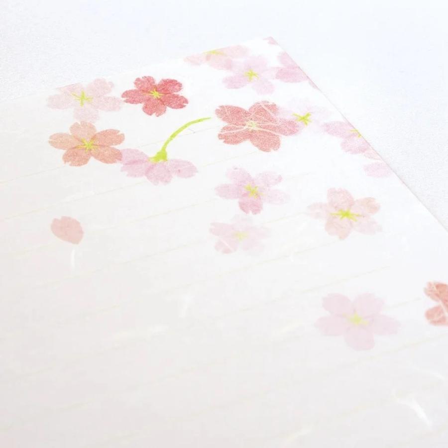 G.C.PRESS　便箋　紙司撰　Ａ５・桜絵双紙　ヨコ罫　256-22 |  | 03