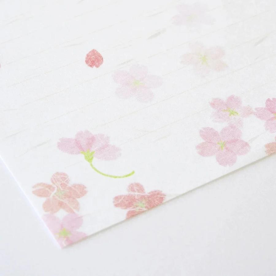 G.C.PRESS　便箋　紙司撰　Ａ５・桜絵双紙　ヨコ罫　256-22 |  | 04
