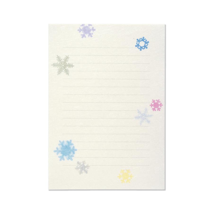 G.C.PRESS　便箋　スノーフラワー　259-24｜文房具 雪花 冬 冬の便箋 スノークリスタル |  | 02