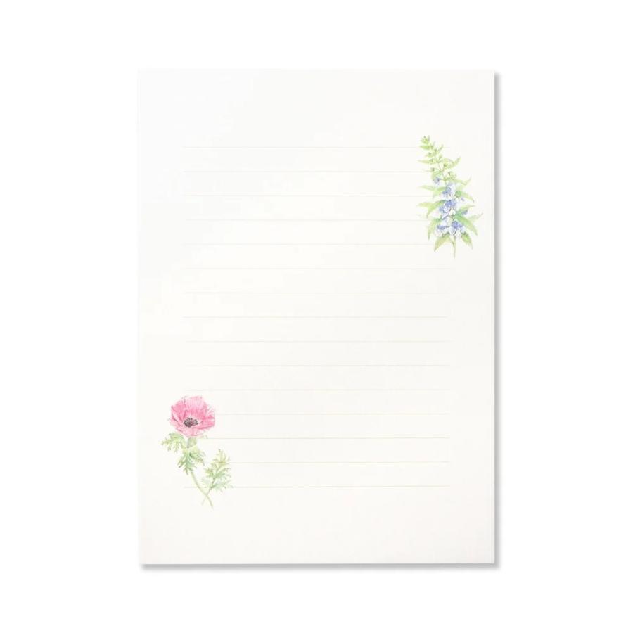 G.C.PRESS　便箋　紙司撰　四季の散歩道・藍　ヨコ罫　261-46 |  | 01