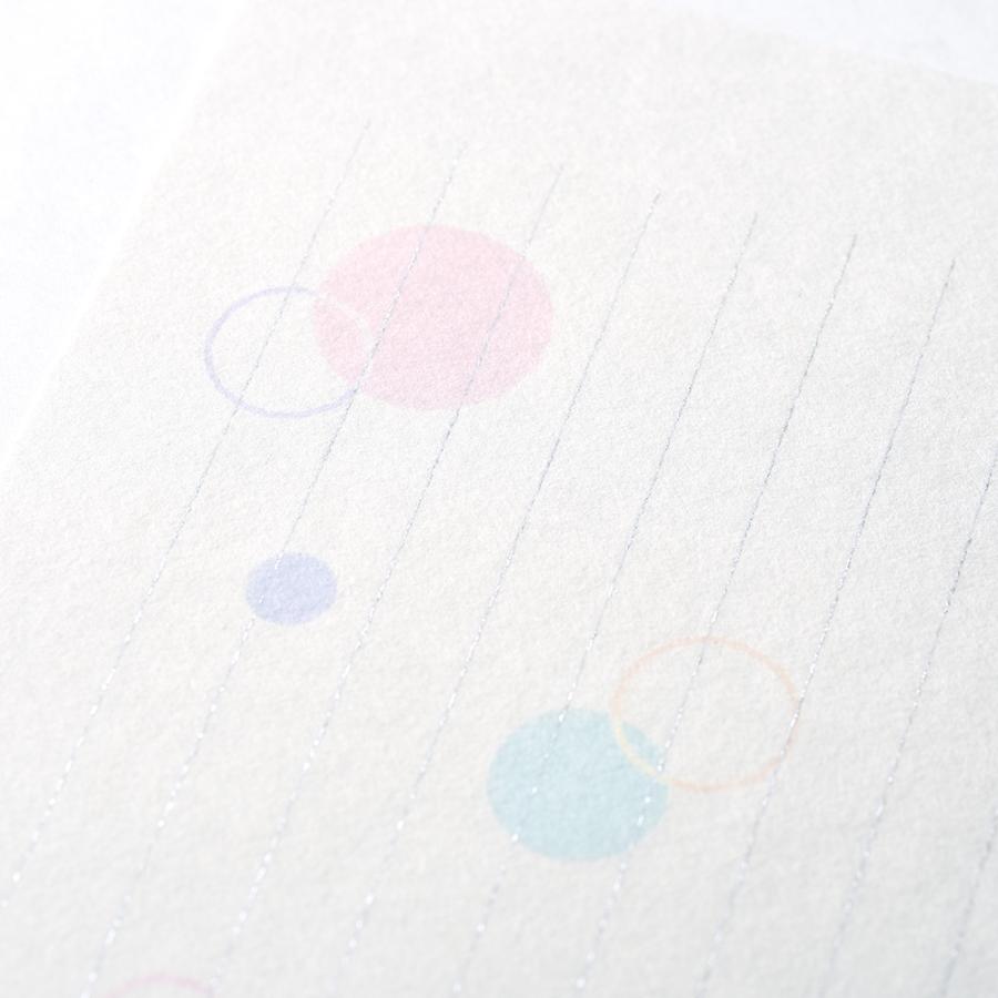 G.C.PRESS　便箋　紙司撰　水玉文　シルク　タテ細罫　261-68｜文房具 タテ罫線 水玉 和風 和柄 伊予和紙 |  | 03