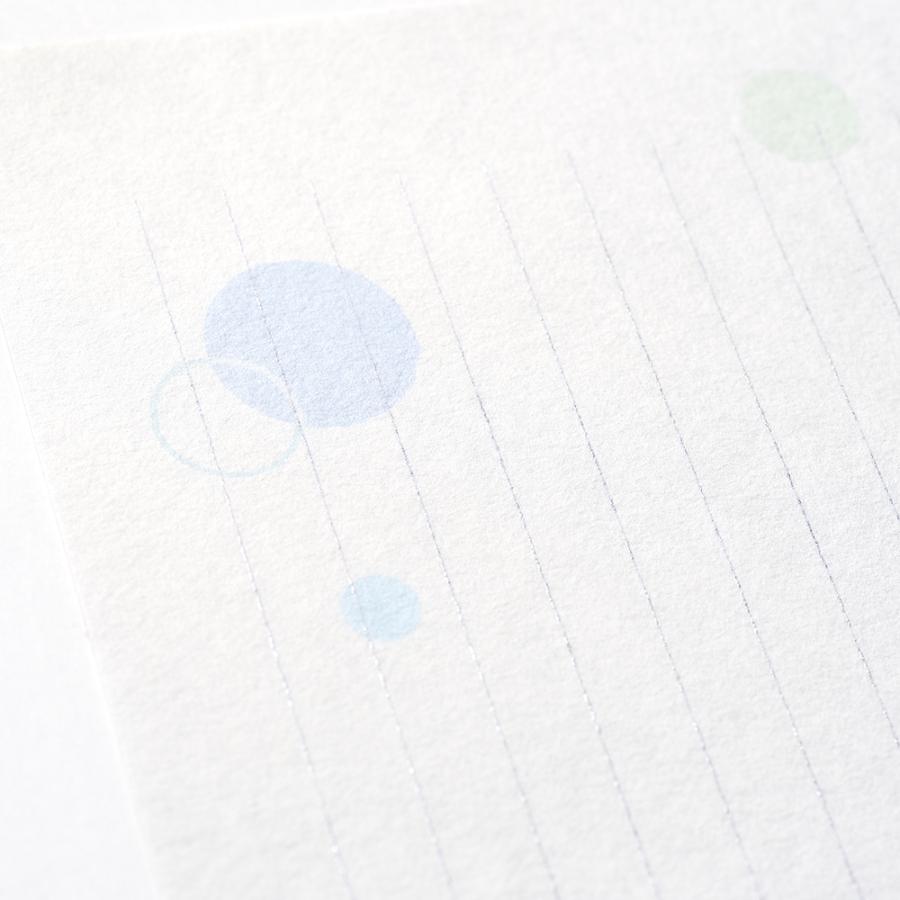 G.C.PRESS　便箋　紙司撰　水玉文　シルク　タテ細罫　261-68｜文房具 タテ罫線 水玉 和風 和柄 伊予和紙 |  | 04