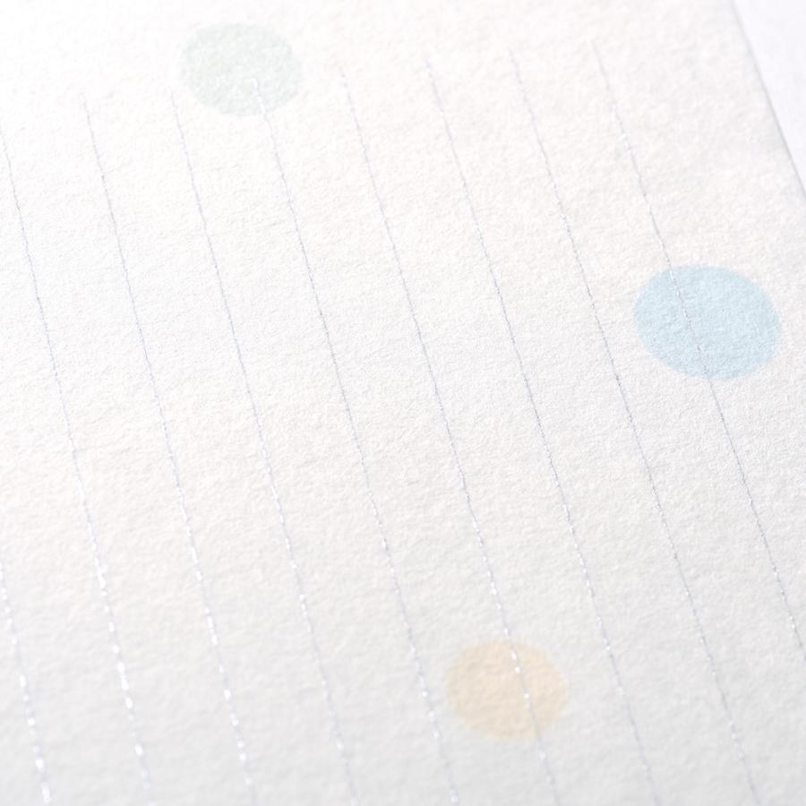 G.C.PRESS　便箋　紙司撰　水玉文　シルク　タテ細罫　261-68｜文房具 タテ罫線 水玉 和風 和柄 伊予和紙 |  | 05