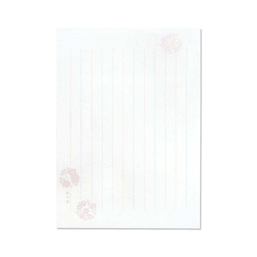 G.C.PRESS　便箋　紙司撰　花丸文　シルク　261-70｜文房具 タテ罫線 和風 伝統文様 伊予和紙 |  | 01