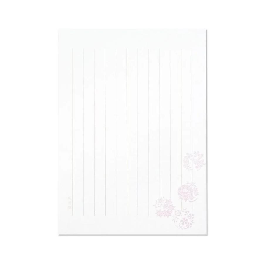 G.C.PRESS　便箋　紙司撰　花丸文　シルク　261-70｜文房具 タテ罫線 和風 伝統文様 伊予和紙 |  | 03