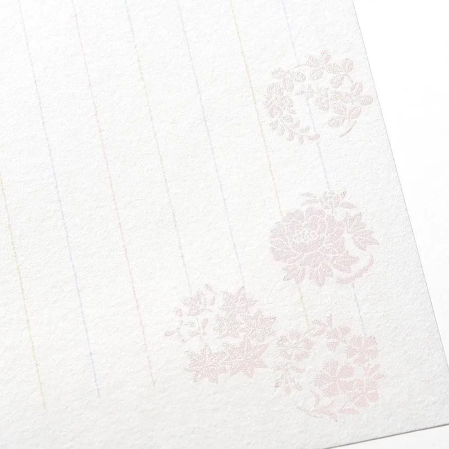 G.C.PRESS　便箋　紙司撰　花丸文　シルク　261-70｜文房具 タテ罫線 和風 伝統文様 伊予和紙 |  | 04