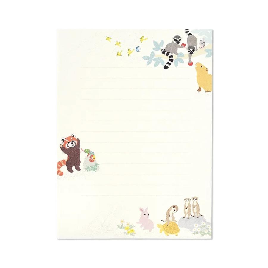 G.C.PRESS　便箋　ほのぼのなかま　302-60｜文房具 かわいい 動物 どうぶつ |  | 01